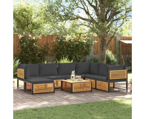 vidaXL vidaXL 8-cz. zestaw wypoczynkowy do ogrodu, z poduszkami, akacjowy Dārza mēbeļu komplekti