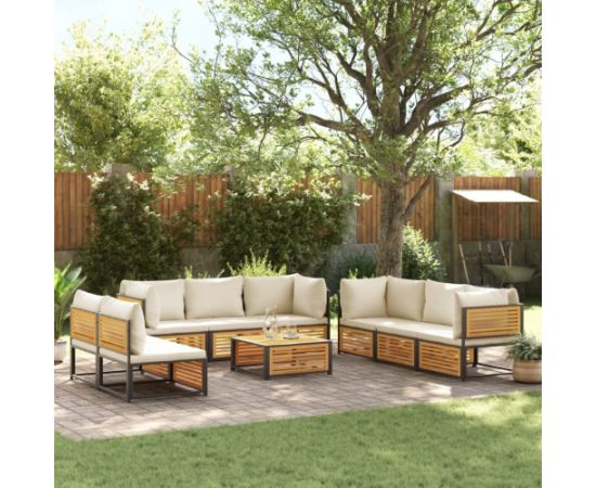 vidaXL vidaXL 9-cz. zestaw wypoczynkowy do ogrodu, z poduszkami, akacjowy Dārza mēbeļu komplekti