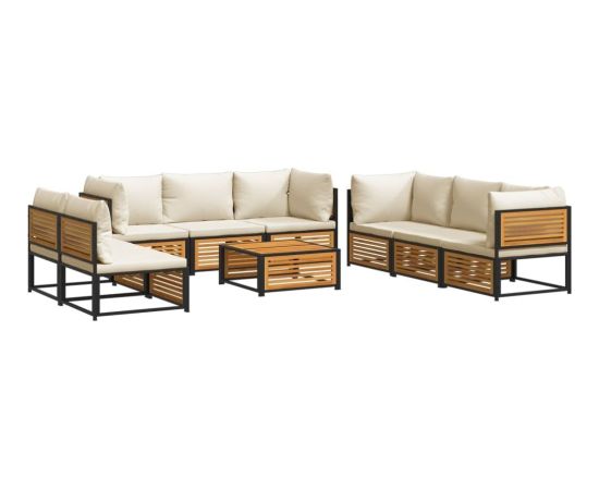 vidaXL vidaXL 9-cz. zestaw wypoczynkowy do ogrodu, z poduszkami, akacjowy Dārza mēbeļu komplekti