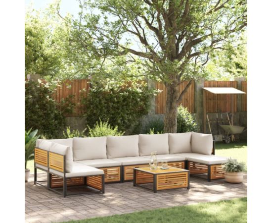 vidaXL vidaXL 8-cz. zestaw wypoczynkowy do ogrodu, z poduszkami, akacjowy Dārza mēbeļu komplekti