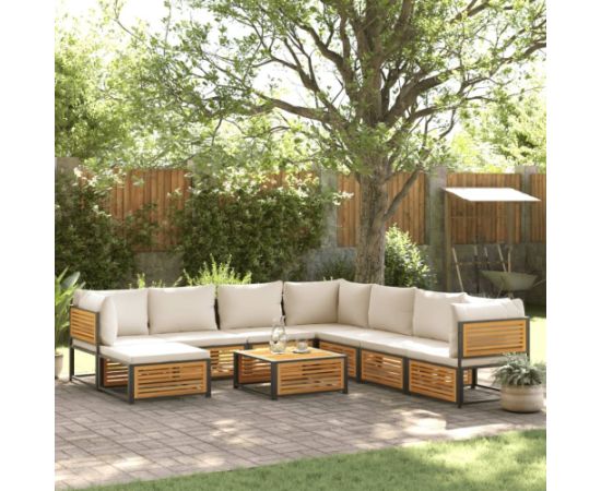 vidaXL vidaXL 9-cz. zestaw wypoczynkowy do ogrodu, z poduszkami, akacjowy Dārza mēbeļu komplekti