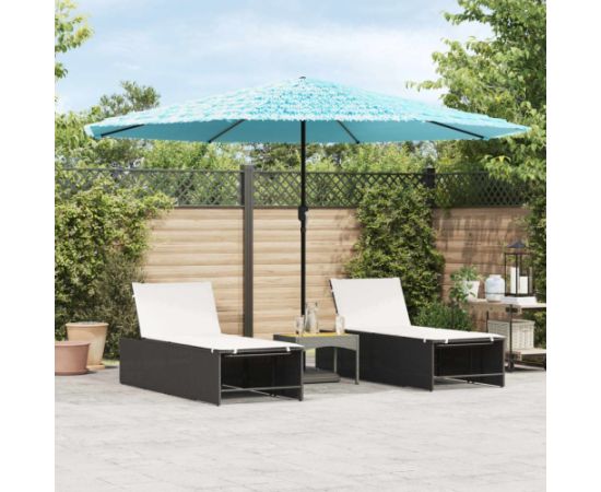 vidaXL vidaXL Parasol ogrodowy na stalowym słupku, niebieski, 388x388x248 cm Jaunumi -Dārzam