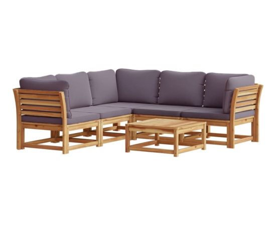 vidaXL vidaXL 6-cz. zestaw wypoczynkowy do ogrodu, z poduszkami, akacja Dārza mēbeļu komplekti