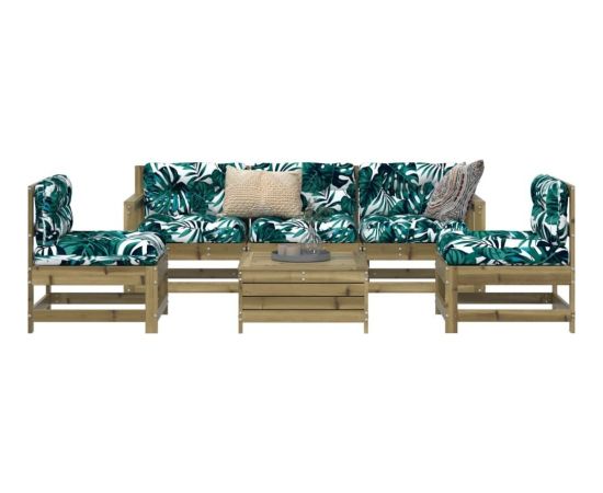 vidaXL vidaXL 6-cz. zestaw wypoczynkowy do ogrodu, impregnowana sosna Dārza mēbeļu komplekti