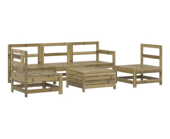 vidaXL vidaXL 6-cz. zestaw wypoczynkowy do ogrodu, impregnowana sosna Dārza mēbeļu komplekti