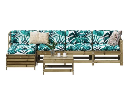 vidaXL vidaXL 6-cz. zestaw wypoczynkowy do ogrodu, impregnowana sosna Dārza mēbeļu komplekti