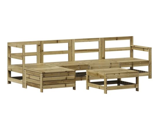 vidaXL vidaXL 6-cz. zestaw wypoczynkowy do ogrodu, impregnowana sosna Dārza mēbeļu komplekti