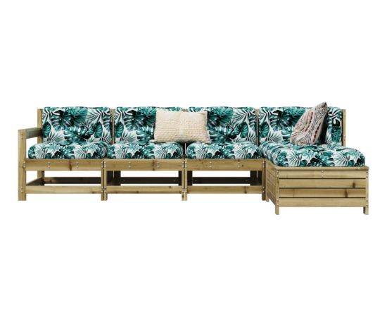 vidaXL vidaXL 5-cz. zestaw mebli ogrodowych, impregnowane drewno sosnowe Dārza mēbeļu komplekti