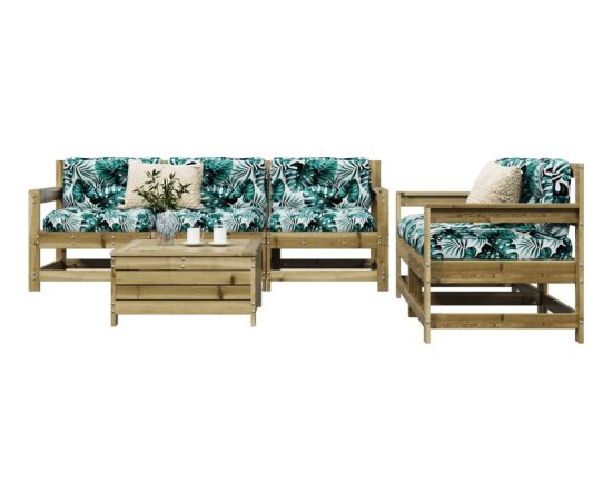 vidaXL vidaXL 6-cz. zestaw wypoczynkowy do ogrodu, impregnowana sosna Dārza mēbeļu komplekti