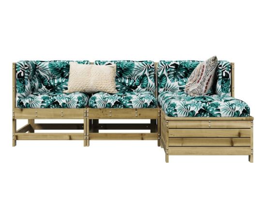 vidaXL vidaXL 4-cz. zestaw mebli ogrodowych, impregnowane drewno sosnowe Dārza mēbeļu komplekti