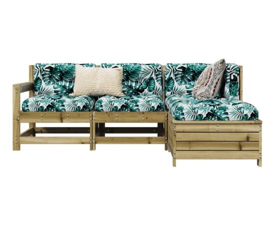 vidaXL vidaXL 4-cz. zestaw mebli ogrodowych, impregnowane drewno sosnowe Dārza mēbeļu komplekti