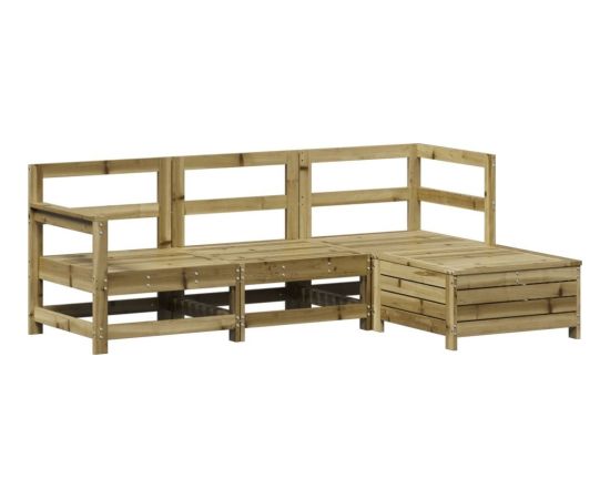 vidaXL vidaXL 4-cz. zestaw mebli ogrodowych, impregnowane drewno sosnowe Dārza mēbeļu komplekti