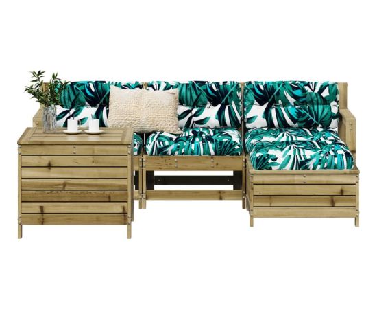 vidaXL vidaXL 5-cz. zestaw mebli ogrodowych, impregnowane drewno sosnowe Dārza mēbeļu komplekti