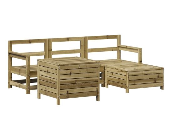 vidaXL vidaXL 5-cz. zestaw mebli ogrodowych, impregnowane drewno sosnowe Dārza mēbeļu komplekti