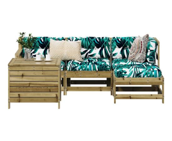 vidaXL vidaXL 5-cz. zestaw mebli ogrodowych, impregnowane drewno sosnowe Dārza mēbeļu komplekti