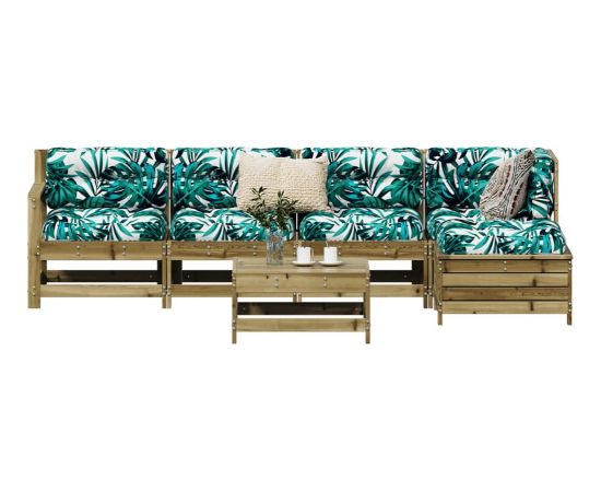 vidaXL vidaXL 6-cz. zestaw wypoczynkowy do ogrodu, impregnowana sosna Dārza mēbeļu komplekti