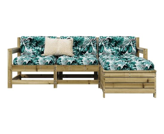 vidaXL vidaXL 4-cz. zestaw mebli ogrodowych, impregnowane drewno sosnowe Dārza mēbeļu komplekti