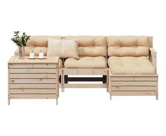 vidaXL vidaXL 5-cz. zestaw mebli do ogrodu, lite drewno sosnowe Dārza mēbeļu komplekti