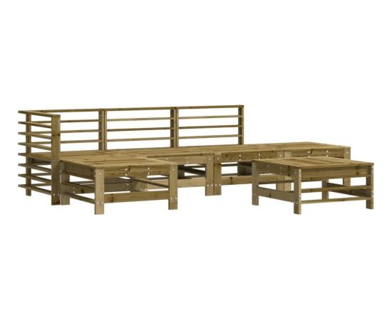 vidaXL vidaXL 6-cz. zestaw mebli ogrodowych, impregnowane drewno sosnowe Dārza mēbeļu komplekti