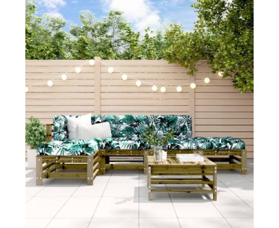 vidaXL vidaXL 6-cz. zestaw mebli ogrodowych, impregnowane drewno sosnowe Dārza mēbeļu komplekti