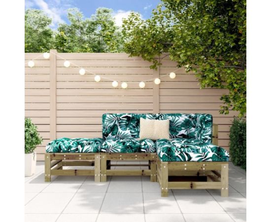 vidaXL vidaXL 4-cz. zestaw mebli ogrodowych, impregnowane drewno sosnowe Dārza mēbeļu komplekti