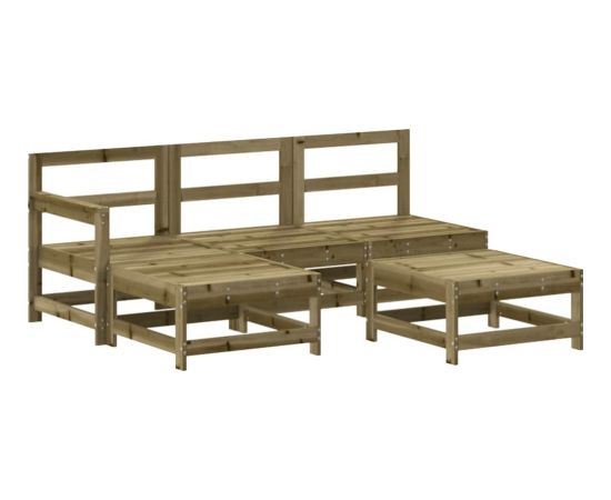 vidaXL vidaXL 5-cz. zestaw mebli ogrodowych, impregnowane drewno sosnowe Dārza mēbeļu komplekti