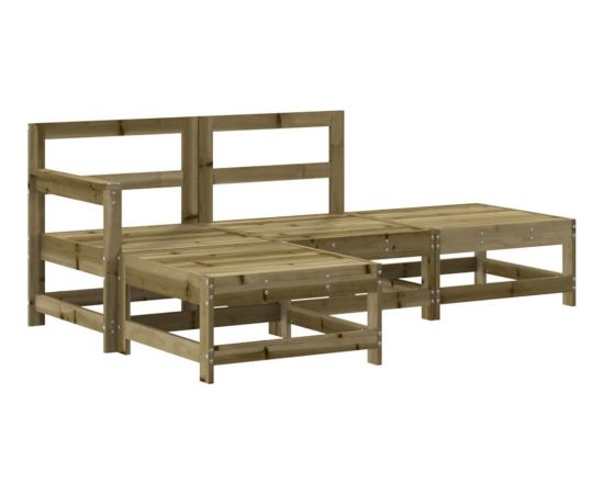 vidaXL vidaXL 4-cz. zestaw mebli ogrodowych, impregnowane drewno sosnowe Dārza mēbeļu komplekti