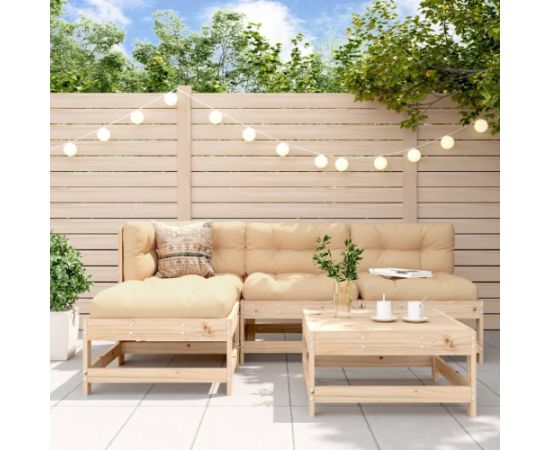 vidaXL 5-częściowy zestaw mebli ogrodowych, lite drewno sosnowe Dārza mēbeļu komplekti