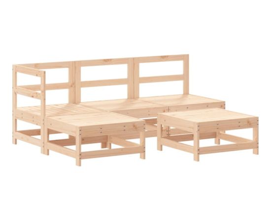 vidaXL 5-częściowy zestaw mebli ogrodowych, lite drewno sosnowe Dārza mēbeļu komplekti