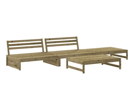 vidaXL vidaXL 4-cz. zestaw mebli ogrodowych, impregnowane drewno sosnowe Dārza mēbeļu komplekti