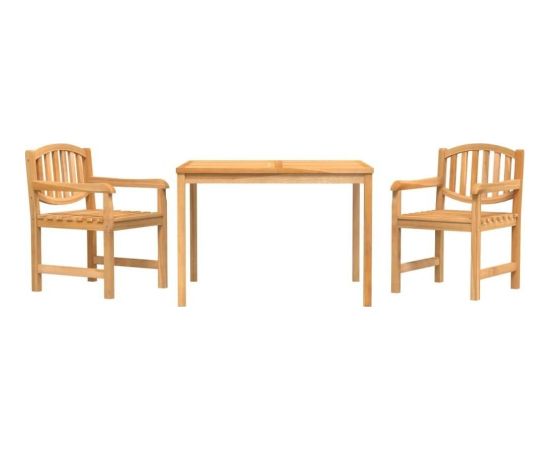 vidaXL 3-częściowy zestaw mebli ogrodowych, lite drewno tekowe Dārza mēbeļu komplekti