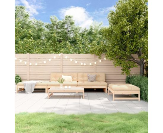 vidaXL 5-częściowy zestaw mebli ogrodowych, lite drewno sosnowe Dārza mēbeļu komplekti