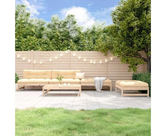 vidaXL 5-częściowy zestaw mebli ogrodowych, lite drewno sosnowe Dārza mēbeļu komplekti