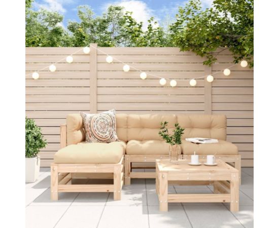 vidaXL 5-częściowy zestaw mebli ogrodowych, lite drewno sosnowe Dārza mēbeļu komplekti