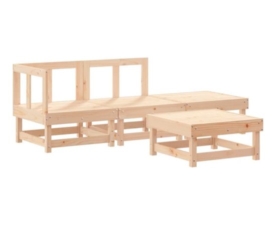 vidaXL 4 częściowy zestaw mebli ogrodowych, drewno sosnowe Dārza mēbeļu komplekti