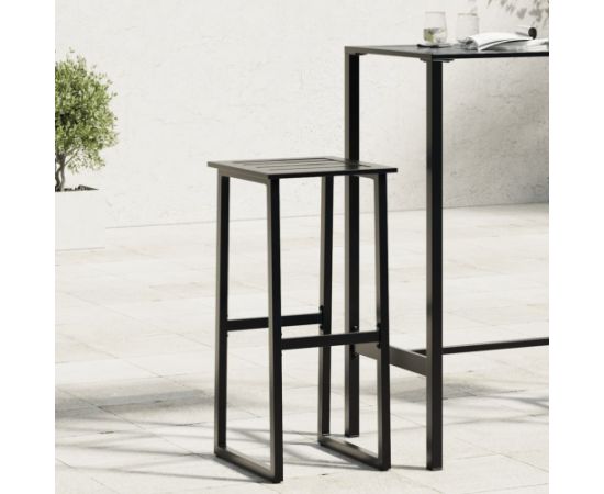 vidaXL Stołki barowe, 4 szt., czarne, 38x38x80 cm, malowana stal Virtuves krēsli