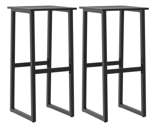 vidaXL Stołki barowe, 2 szt., czarne, 38x38x80 cm, malowana stal Virtuves krēsli