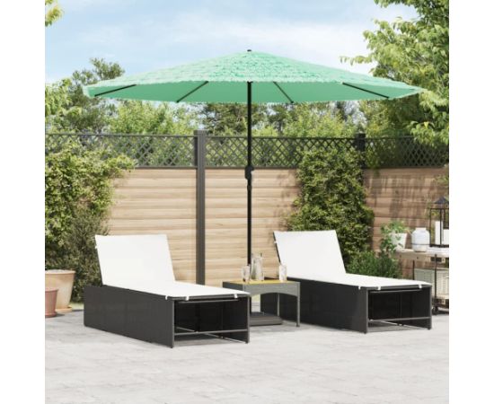 vidaXL Parasol ogrodowy na stalowym słupku, zielony, 324x324x247 cm Jaunumi -Dārzam