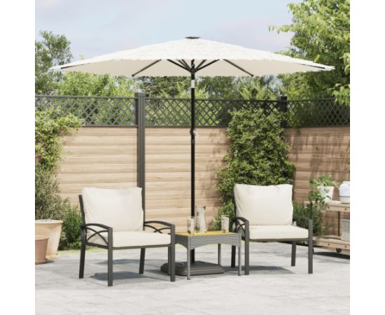 vidaXL Parasol ogrodowy na stalowym słupku, biały, 268x268x226 cm Jaunumi -Dārzam