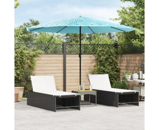 vidaXL Parasol ogrodowy na stalowym słupku, niebieski, 324x324x247 cm Jaunumi -Dārzam