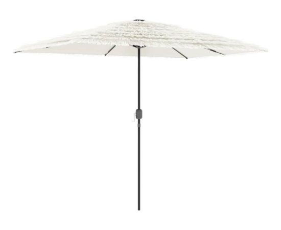 vidaXL Parasol ogrodowy na stalowym słupku, biały, 300x200x250 cm Jaunumi -Dārzam