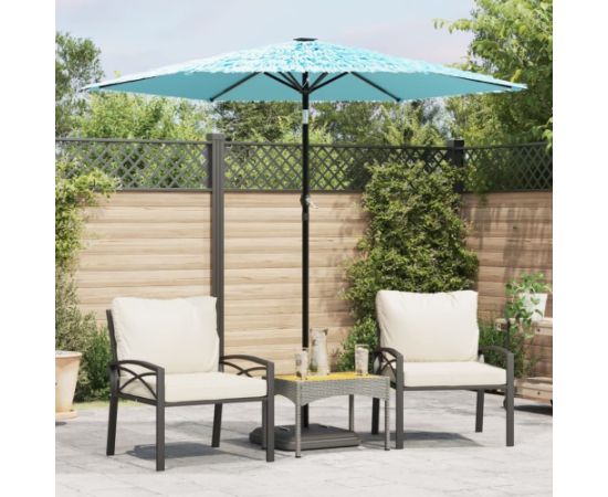vidaXL Parasol ogrodowy na stalowym słupku, niebieski, 223x223x213 cm Jaunumi -Dārzam