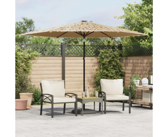 vidaXL Parasol ogrodowy na stalowym słupku, brązowy, 288x288x225 cm Jaunumi -Dārzam