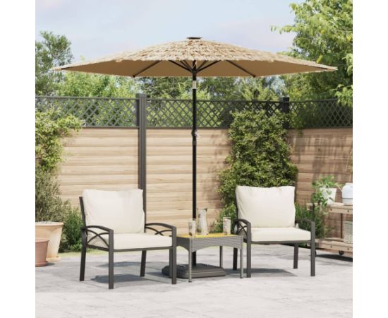 vidaXL Parasol ogrodowy na stalowym słupku, brązowy, 268x268x226 cm Jaunumi -Dārzam