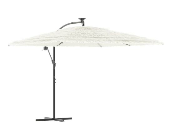 vidaXL Parasol ogrodowy na stalowym słupku, biały, 290x290x238 cm Jaunumi -Dārzam