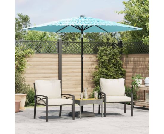 vidaXL Parasol ogrodowy na stalowym słupku, niebieski, 268x268x226 cm Jaunumi -Dārzam