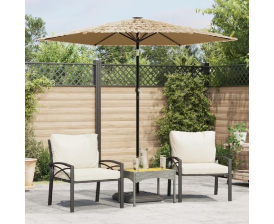 vidaXL Parasol ogrodowy na stalowym słupku, brązowy, 223x223x213 cm Jaunumi -Dārzam