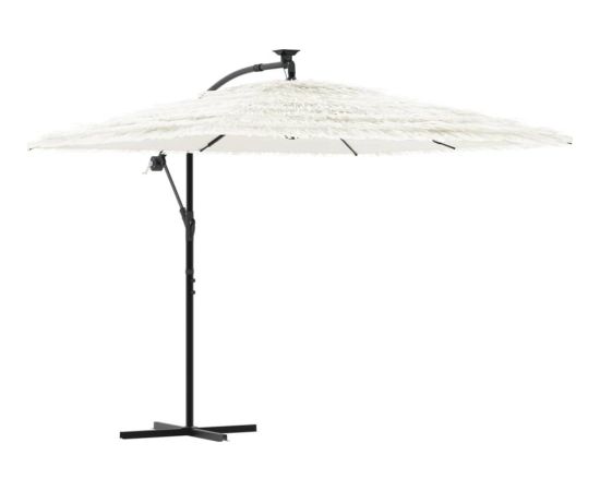 vidaXL Parasol ogrodowy na stalowym słupku, biały, 269x269x235 cm Jaunumi -Dārzam