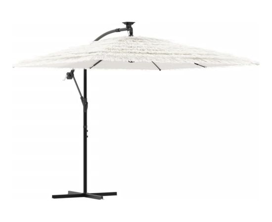 vidaXL Parasol ogrodowy na stalowym słupku, biały, 246x246x230 cm Jaunumi -Dārzam