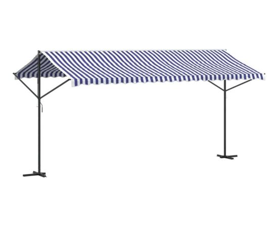 vidaXL Wolnostojący baldachim ogrodowy, niebiesko-biały, 500x300 cm Jaunumi -Dārzam